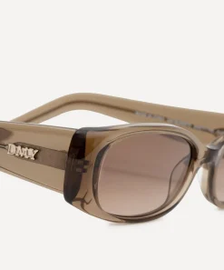 DMY Studios Sunglasses & Glasses^Billy Rectangle Transparent Olive Sunglasses