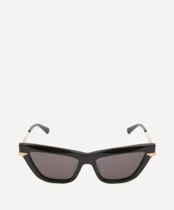 Bottega Veneta Sunglasses & Glasses^Black Acetate Cat-Eye Sunglasses