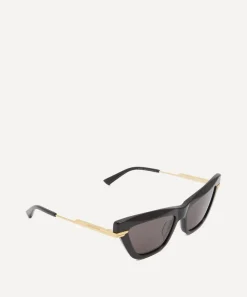 Bottega Veneta Sunglasses & Glasses^Black Acetate Cat-Eye Sunglasses