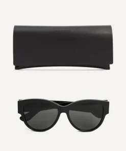 Saint Laurent Sunglasses & Glasses^Black Acetate Cat-Eye Sunglasses