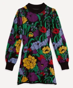 FARM Rio Dresses^Black Bucolic Garden Sweater Dress