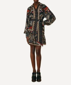 FARM Rio Dresses^Black Classic Garden Long Sleeve Mini-Dress
