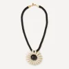 Kenneth Jay Lane Necklaces^Black Cord Daisy Pendant Necklace