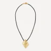 Kenneth Jay Lane Necklaces^Black Cord Seashell Pendant Necklace