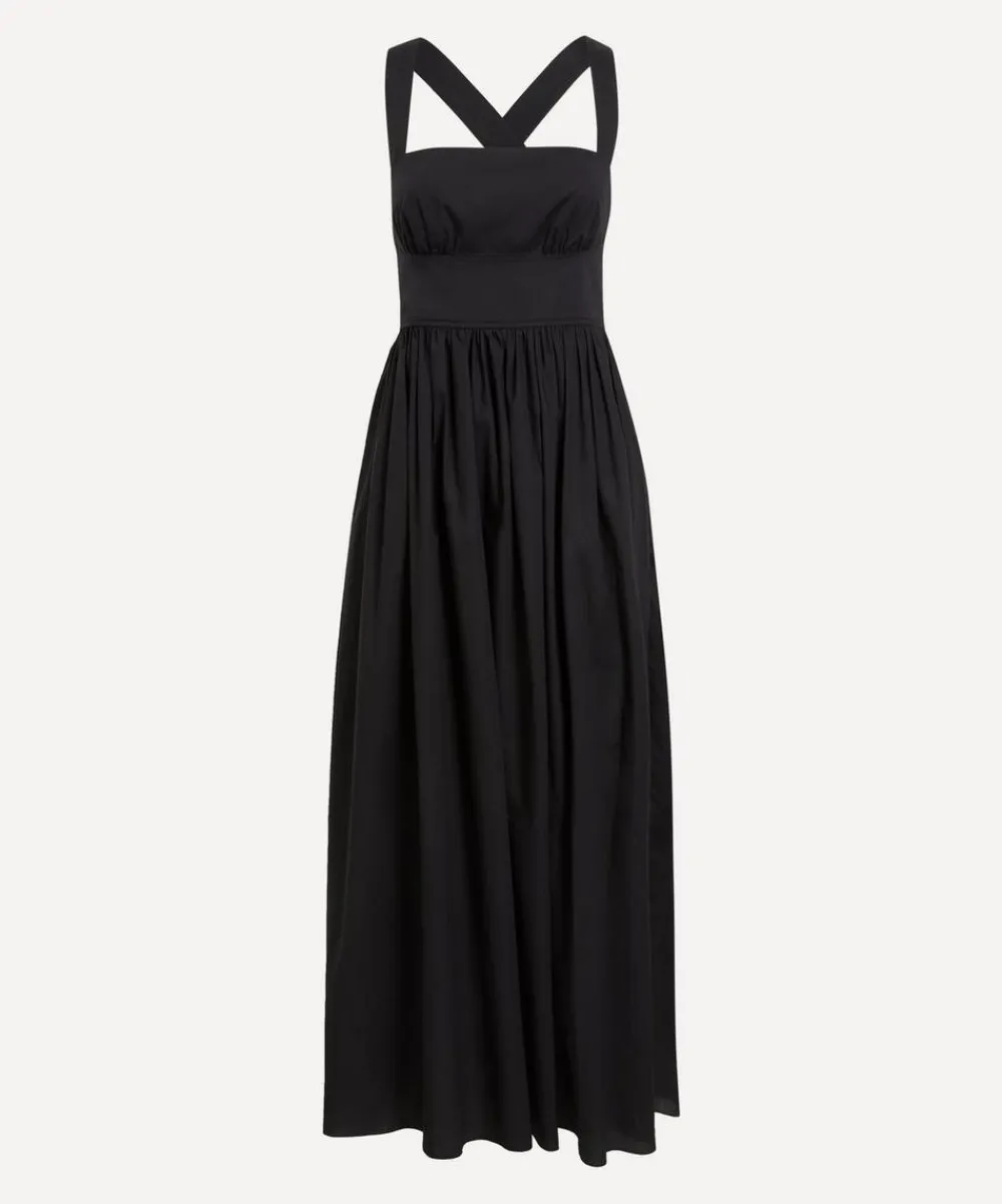 Matteau Dresses^Black Crossback Midi Dress