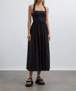 Matteau Dresses^Black Crossback Midi Dress