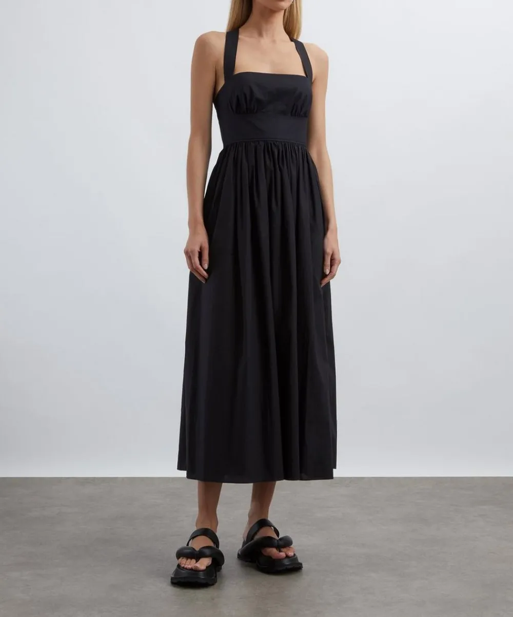 Matteau Dresses^Black Crossback Midi Dress