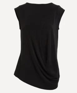 Issey Miyake Tops^Black DRAPE JERSEY-56 Top