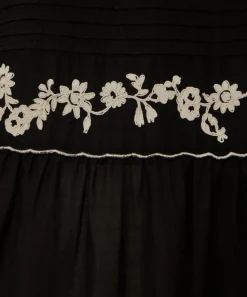 FARM Rio Skirts^Black Embroidered Ruffle Maxi Skirt