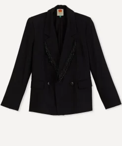 FARM Rio Coats & Jackets^Black Fringe Blazer