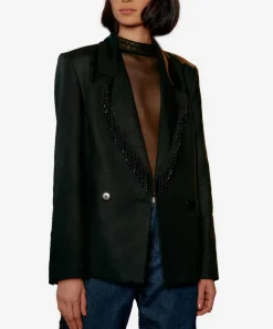 FARM Rio Coats & Jackets^Black Fringe Blazer