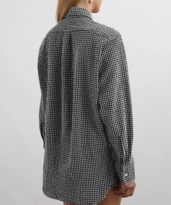 Hunza G Tops^Black Gingham Seersucker Shirt