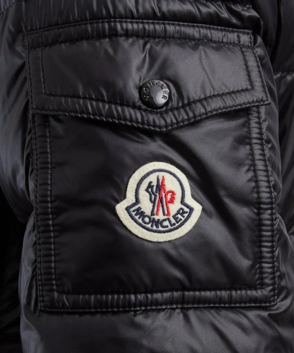 Moncler Coats & Jackets^Black Gles Hooded Short Down Jacket