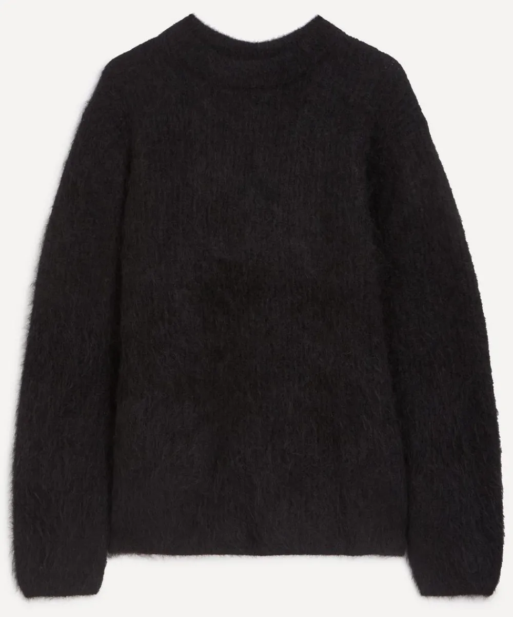 Séfr Knitwear & Sweats^Black Haru Brushed Alpaca-Blend Jumper