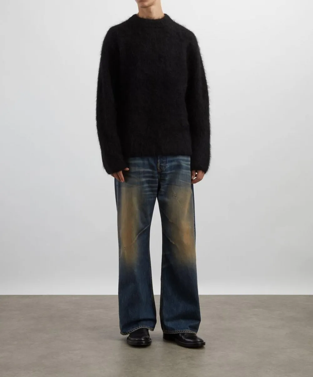 Séfr Knitwear & Sweats^Black Haru Brushed Alpaca-Blend Jumper