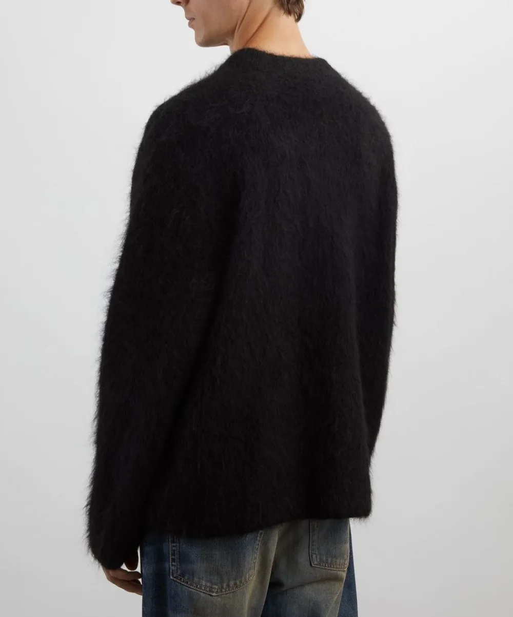 Séfr Knitwear & Sweats^Black Haru Brushed Alpaca-Blend Jumper
