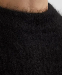 Séfr Knitwear & Sweats^Black Haru Brushed Alpaca-Blend Jumper