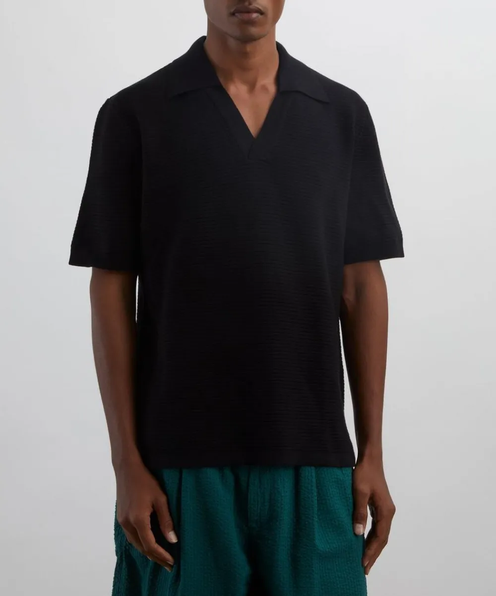 A.P.C. Tops^Black Livio Polo Shirt