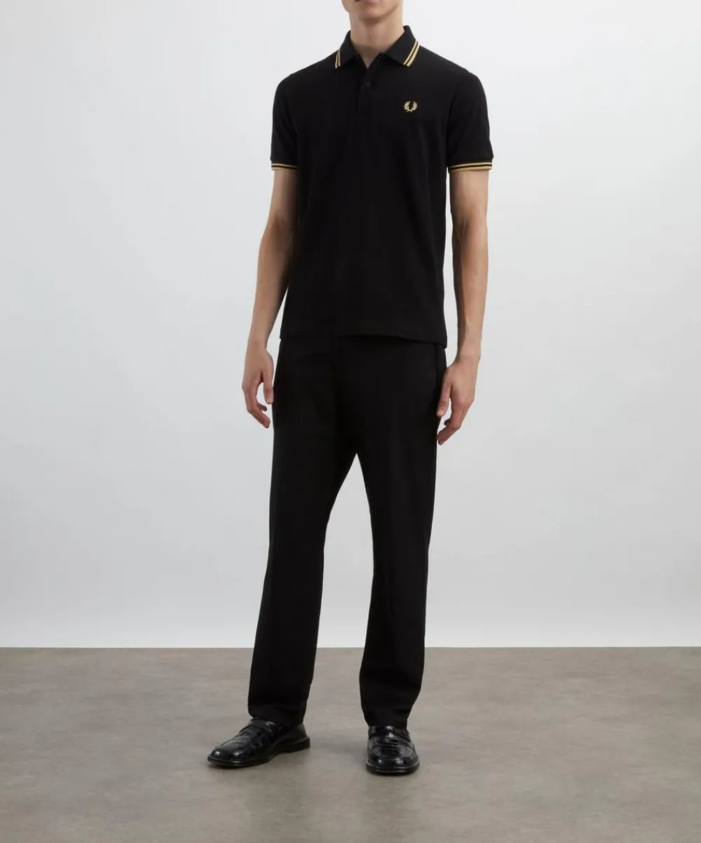 Fred Perry Tops^Black M12 Twin Tipped Polo Shirt