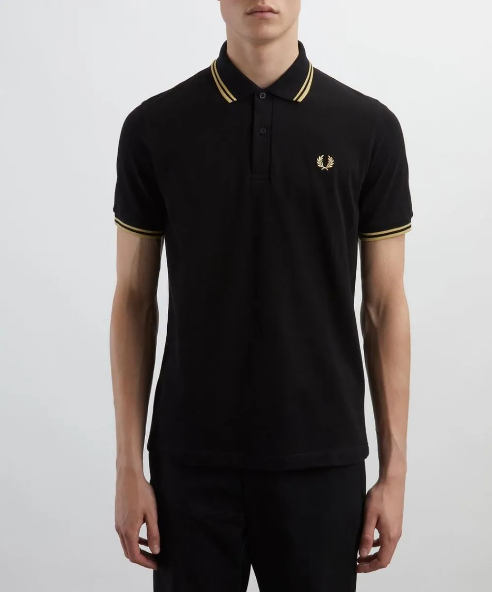 Fred Perry Tops^Black M12 Twin Tipped Polo Shirt