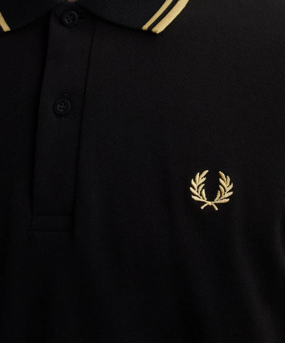 Fred Perry Tops^Black M12 Twin Tipped Polo Shirt