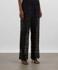 Toteme Sleepwear^Black Monogram Crochet PJ Bottoms