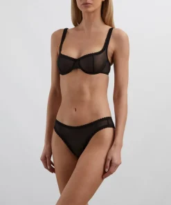Fruity Booty Lingerie^Black Moss Mesh Briefs