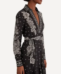 FARM Rio Dresses^Black Paisley Bloom Maxi-Dress
