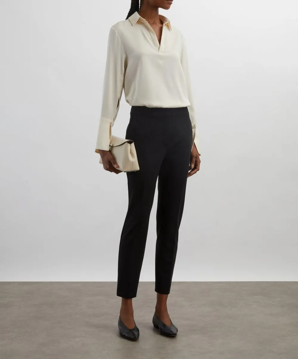 Max Mara Trousers & Shorts^Black Pegno Slim-Fit Trousers