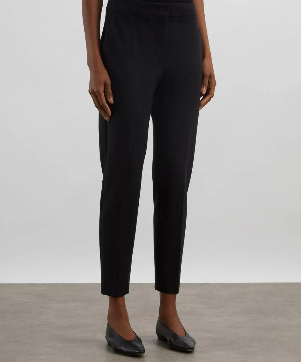 Max Mara Trousers & Shorts^Black Pegno Slim-Fit Trousers