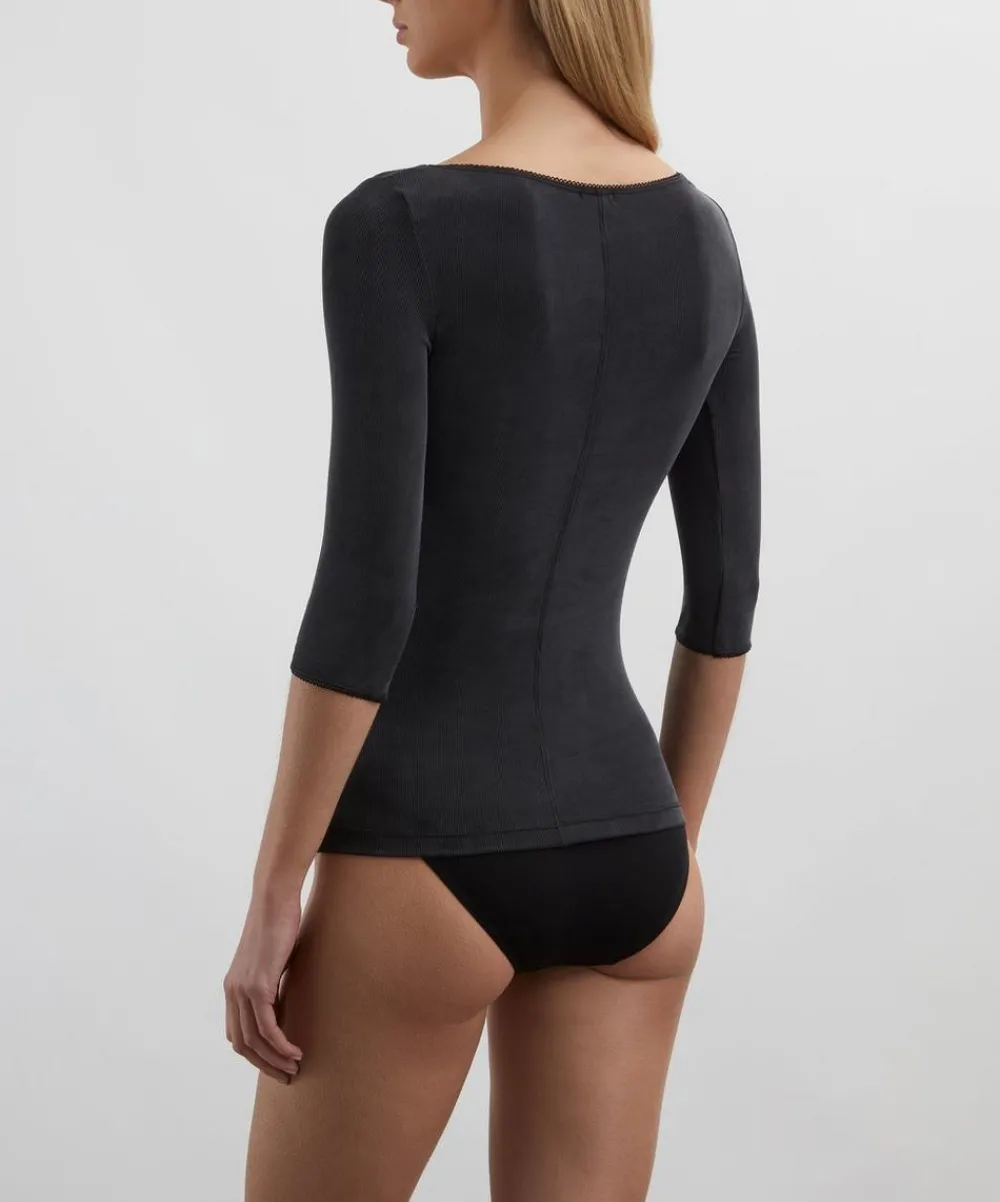 Fruity Booty Tops^Black Second Skin Top