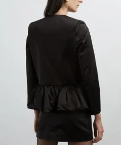 Liberowe Coats & Jackets^Black Silk Peplum Jacket