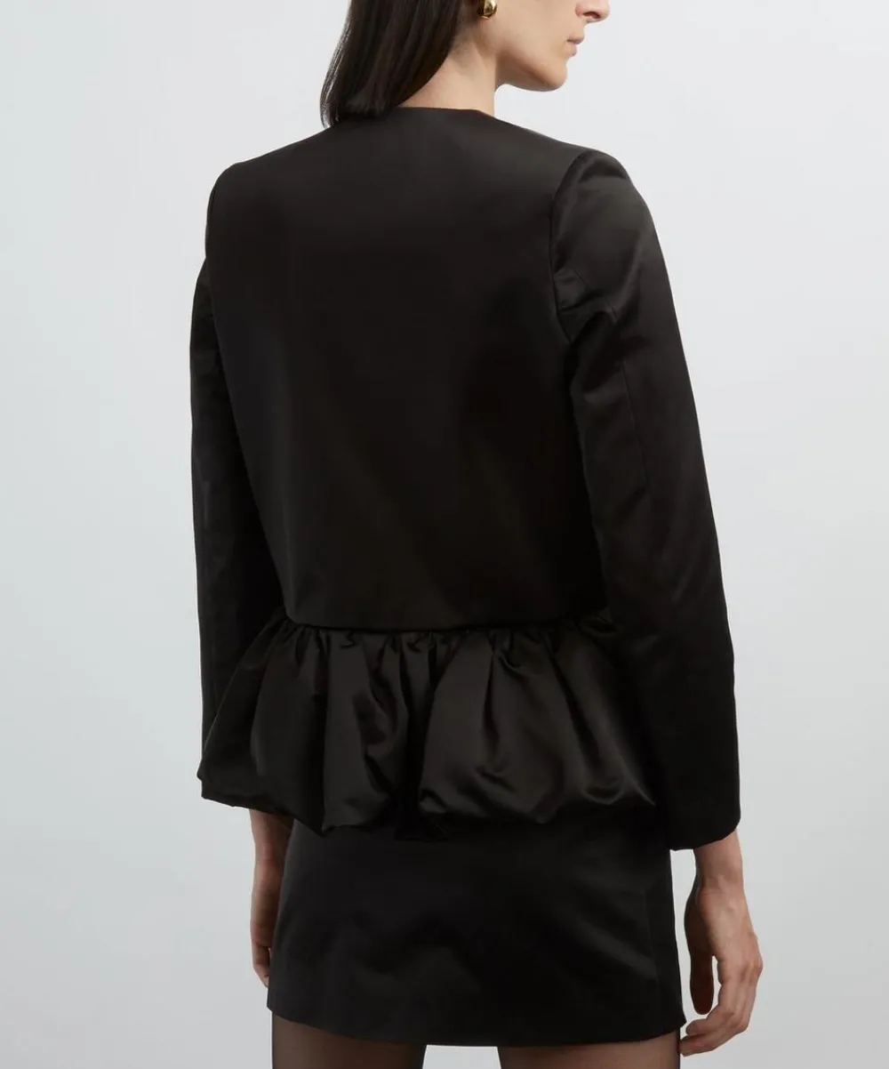 Liberowe Coats & Jackets^Black Silk Peplum Jacket