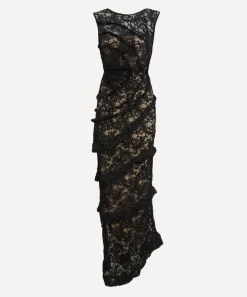 Georgia Hardinge Dresses^Black Spiral Floor-Length Dress