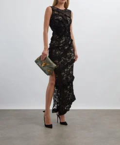 Georgia Hardinge Dresses^Black Spiral Floor-Length Dress