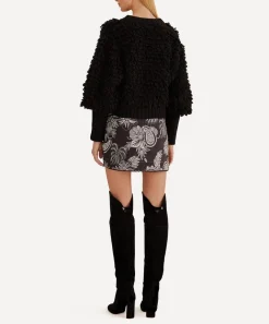 FARM Rio Knitwear^Black Textured V-Neck Cardigan