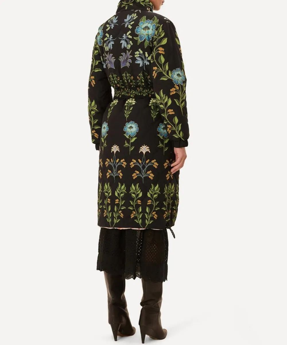 FARM Rio Coats & Jackets^Black Winter Garden Reversible Maxi Puffer Jacket