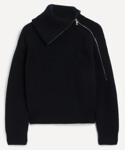 Dries Van Noten Knitwear^Black Zipped Wool Jumper
