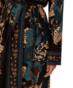 FARM Rio Dresses^Blossom Tapestry Long Sleeve Wrap Dress
