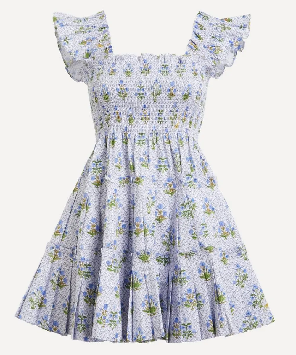 Hill House Home Dresses^Blue Block Print Charlotte Nap Dress