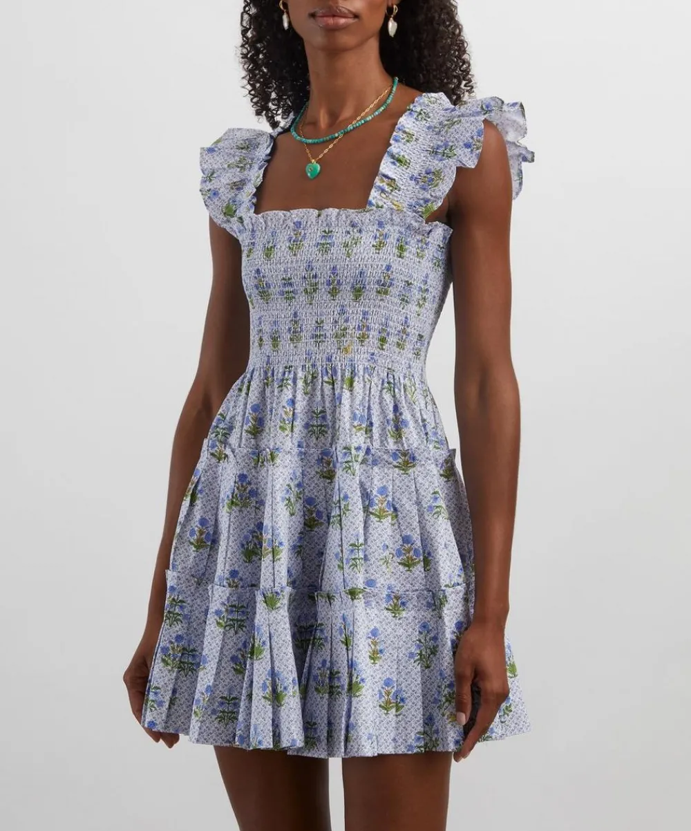 Hill House Home Dresses^Blue Block Print Charlotte Nap Dress