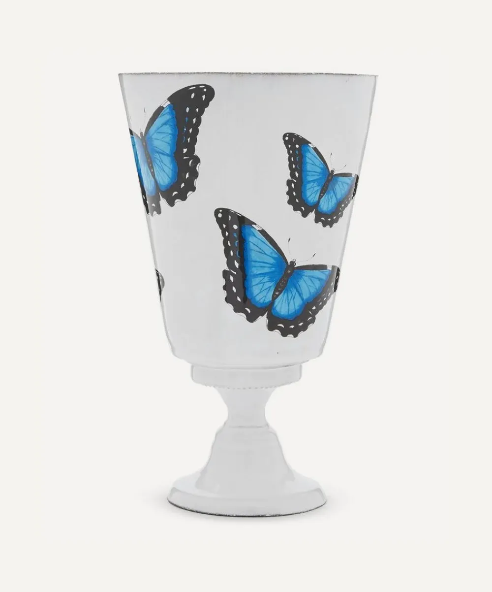 Astier de Villatte Vases^Blue Butterfly Vase
