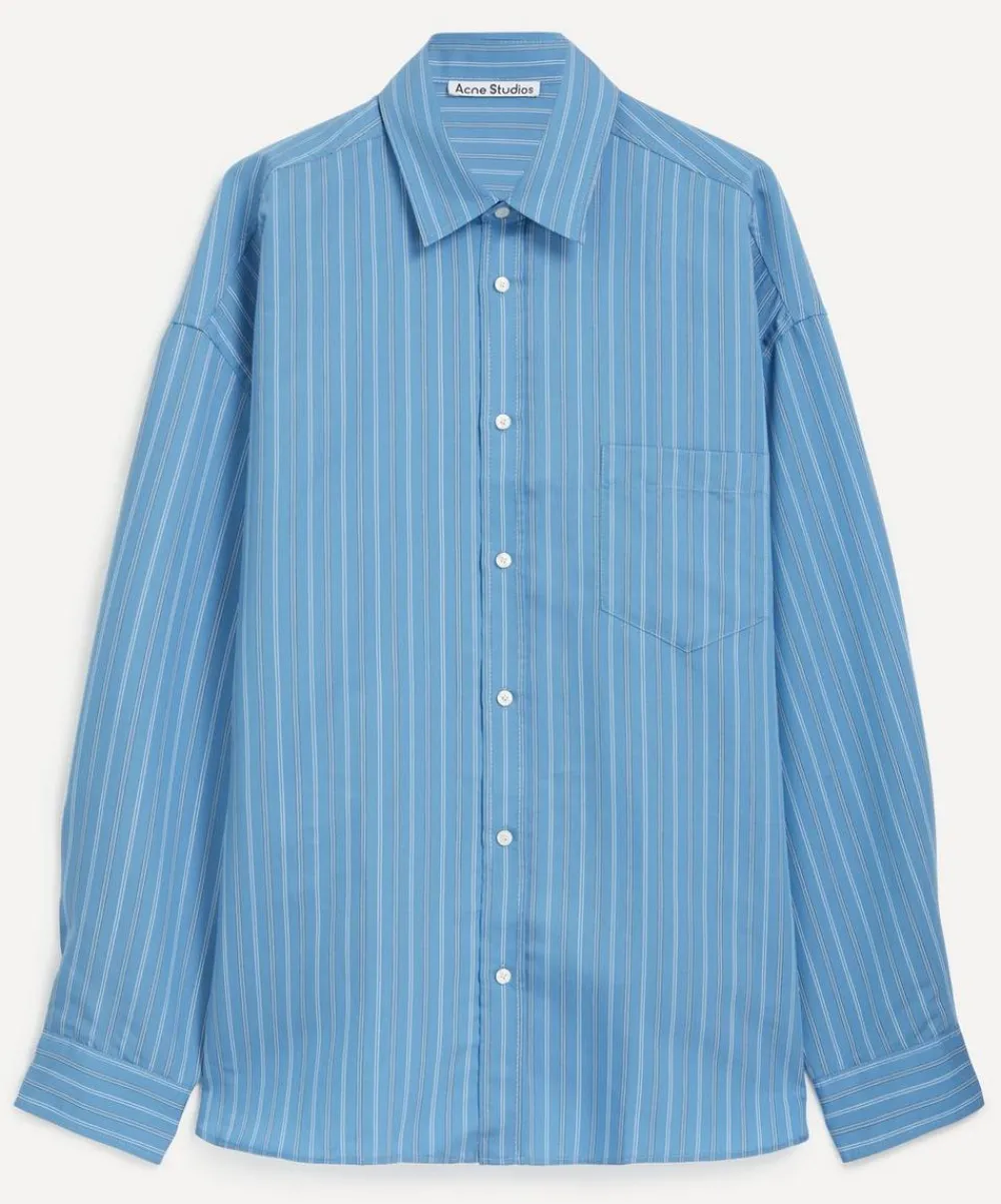Acne Studios Shirts^Blue Button-Up Shirt