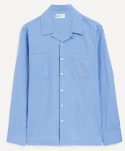 Universal Works Shirts^Blue End Cotton Shirt