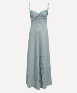 Georgia Hardinge Dresses^Blue Sky Silver Sparkle Metallic Relic Dress