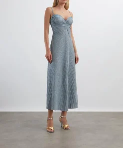 Georgia Hardinge Dresses^Blue Sky Silver Sparkle Metallic Relic Dress