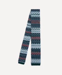 Missoni Ties^Blue-Multi Knitted Tie