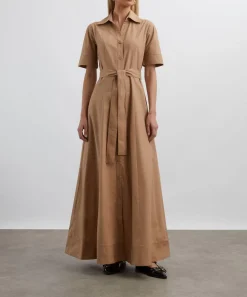 Mondo Corsini Dresses^Bodhi Cappuccino Cotton Poplin Shirt Dress