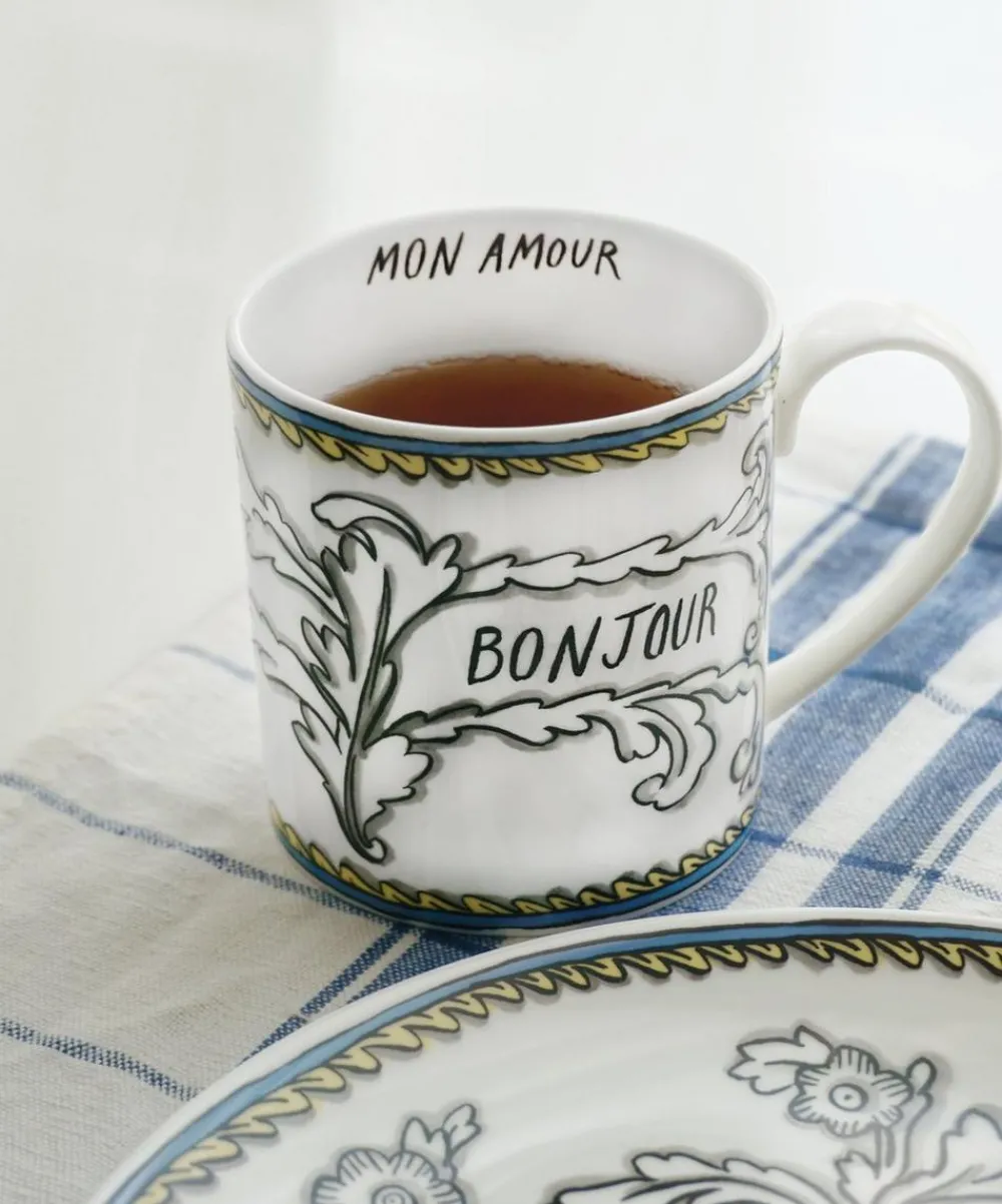 Twig New York Mugs^Bonjour Mon Amour Mug