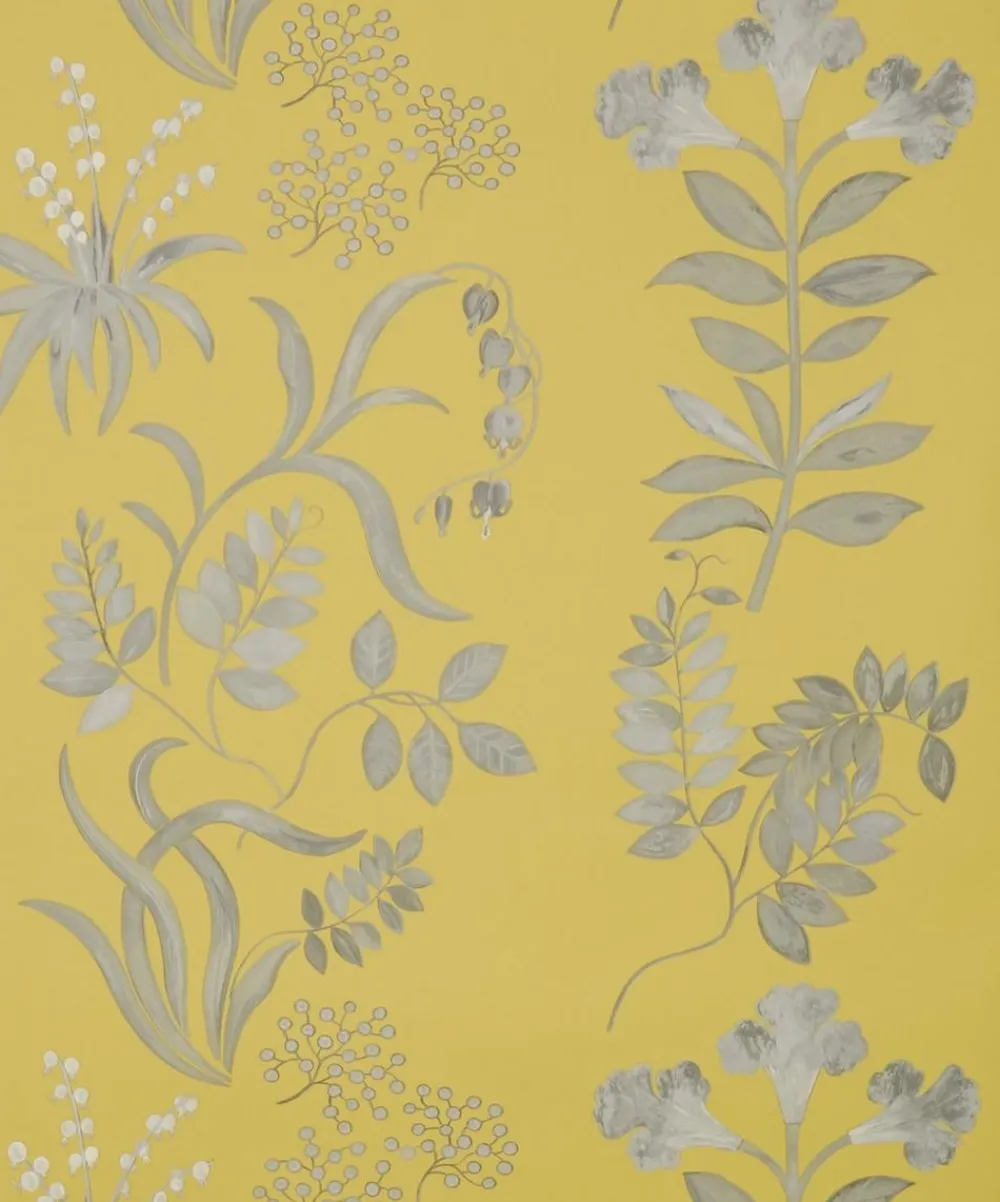 Liberty Interiors Wallpaper^Botanical Stripe Wallpaper in Fennel